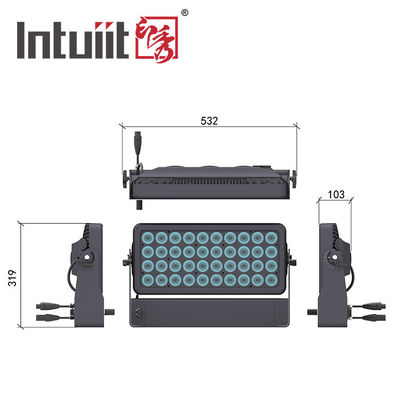 400W esterni IP65 impermeabile Città colore 40x10W RGBW 4in1 LED Wall Wash Light