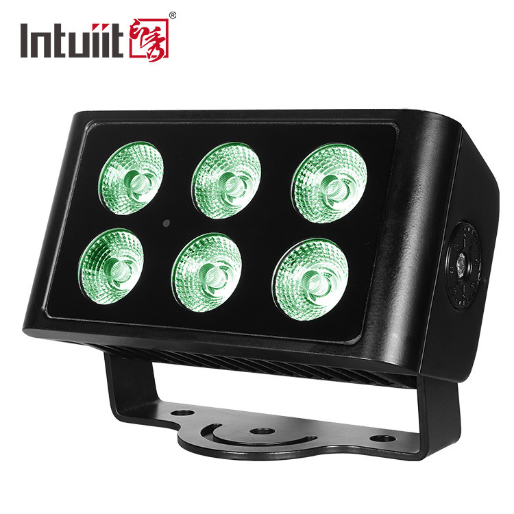 Luci di inondazione all'aperto della fase del LED 6Pcs*5W RGBW 4 in 1 controllo della rondella DMX della parete del LED