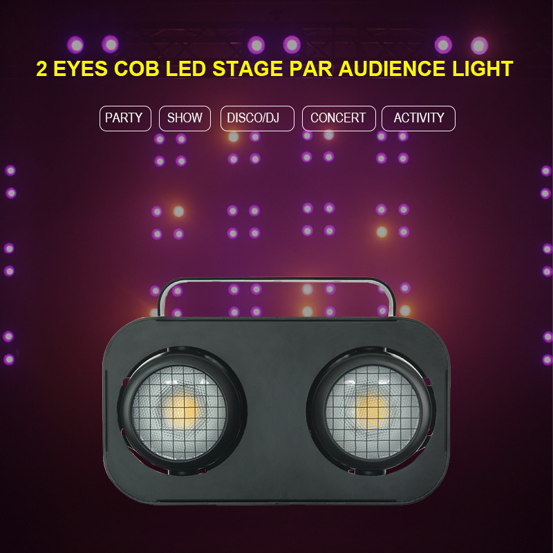 2 Occhi 2*90W Dmx512 Controllo Splicing Cob Audience Blinder Effect Stage Light