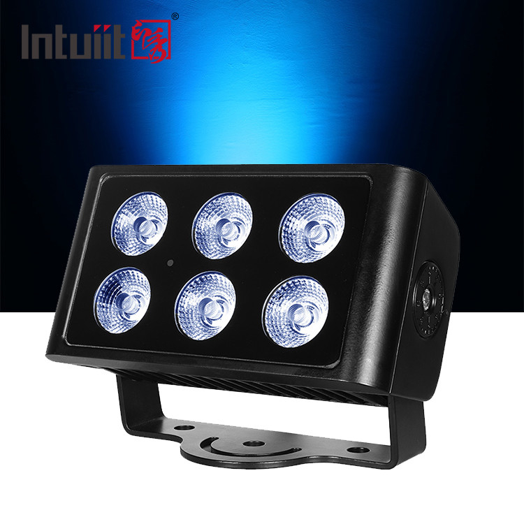 Nuovo design di all'aperto architettonica paesaggistica illuminazione a LED angolo di raggio stretto IP65 6 * 5W RGBW DMX512 proiettori a LED