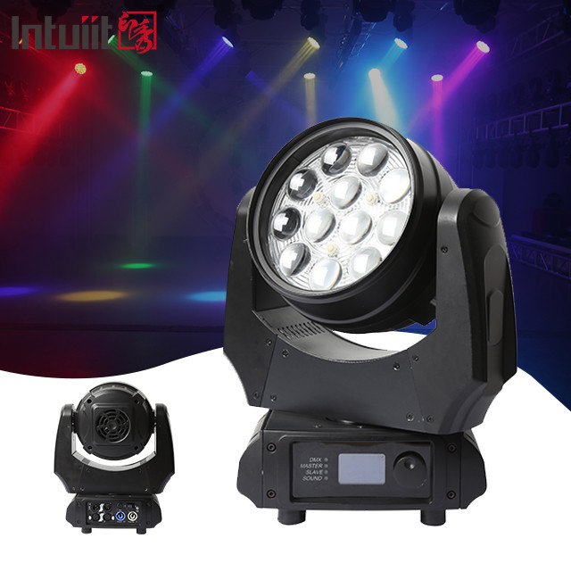 LED Wash Par 4In1 12X10W Zoom Rgbw Led Wash Moving Head Light per l'illuminazione del palcoscenico DJ Disco