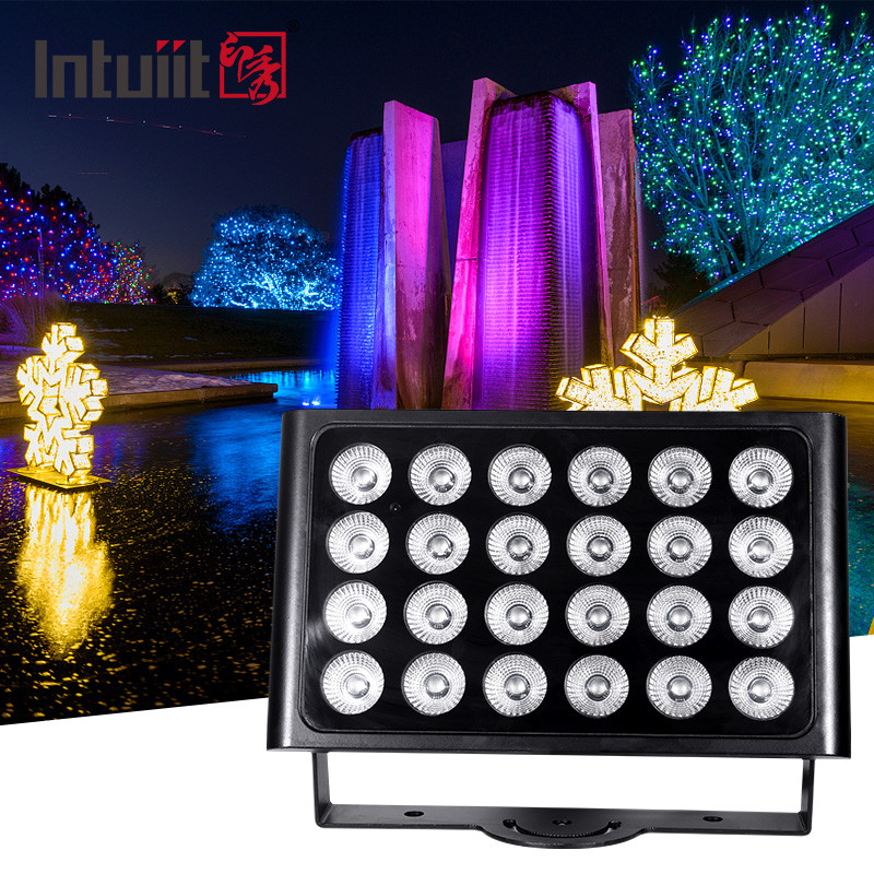 Nuovo design all'aperto architettonico paesaggio illuminazione a LED angolo di raggio stretto IP65 160W RGBW DMX512 proiettori a LED