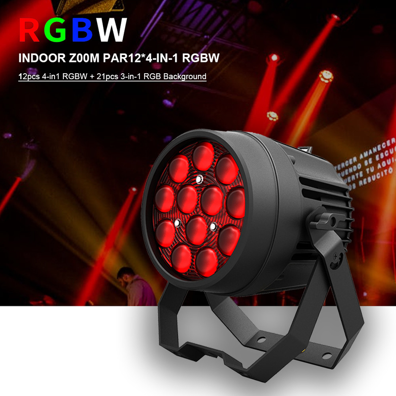 Leggio di alluminio LED Flat Par 12x10W RGBW 4in1 DMX512 per discoteche Party Stage Wedding Concert Teatro Effetto Illuminazione