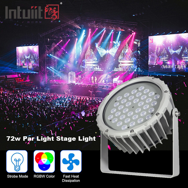 giardino esteriore leggero principale impermeabile del paesaggio dell'inondazione di 72w RGBW DMX512 intorno alla luce par della fase