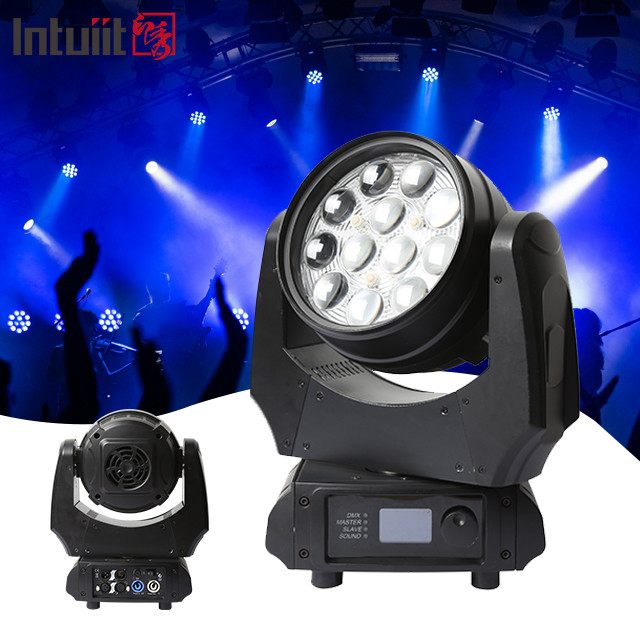 Led RGBW 4in1 luci di palcoscenico testa mobile club notturno DJ Stage 12X10W LED luce LED movimento di lavaggio della testa