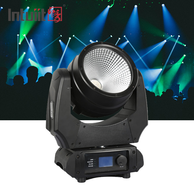 RGBW Testa mobile LED COB 200W Beam Dj Event Concerto Lavatrice Testa mobile Luce da palco
