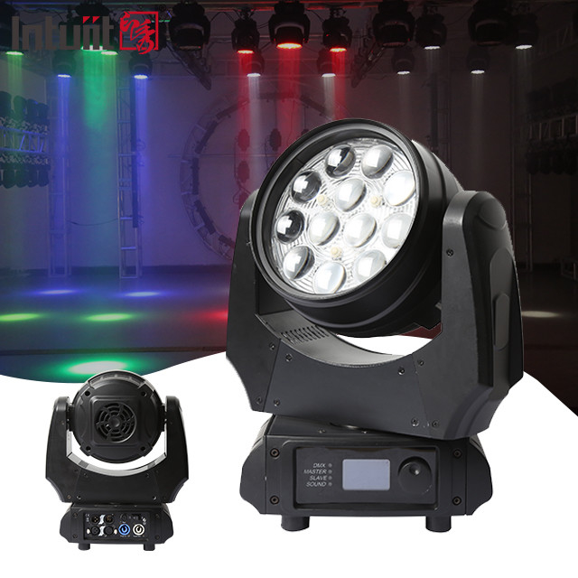 Led 12x10W 4in1 RGBW Lavatrice Zoom Moving Head Stage Light Per DJ Disco Night Club Nozze Chiesa Teatro Festa