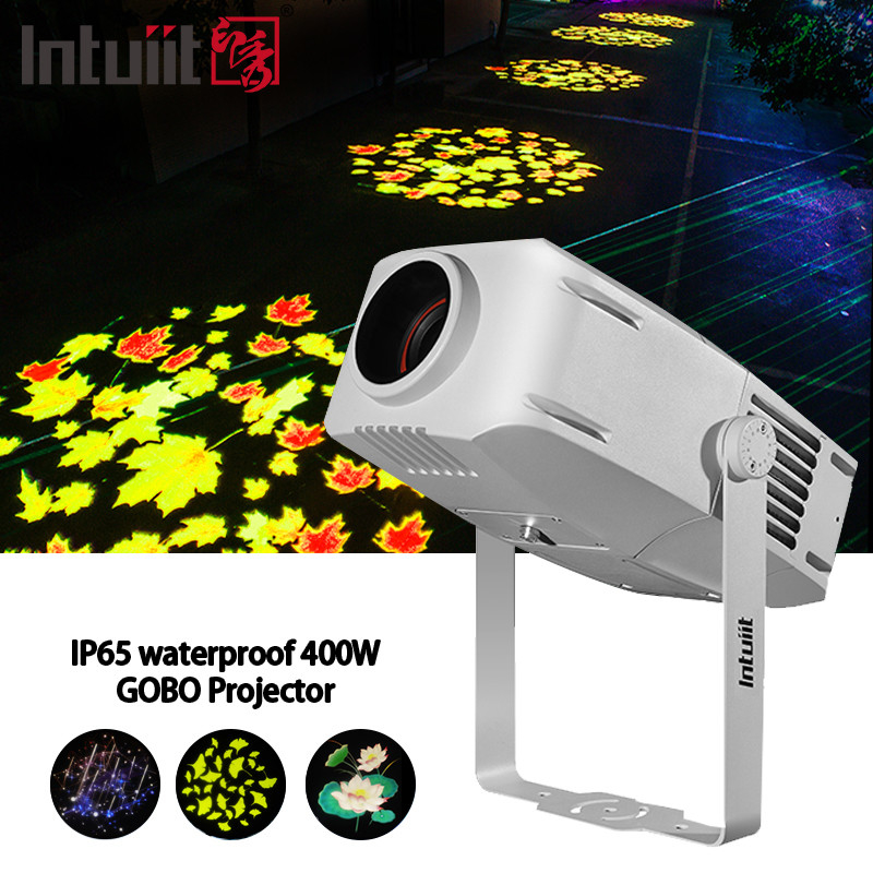 Proiettore Gobo Outdoor 400w Proiettore pubblicitario rotante LED impermeabile IP65 Logo Gobo Proiettore luce