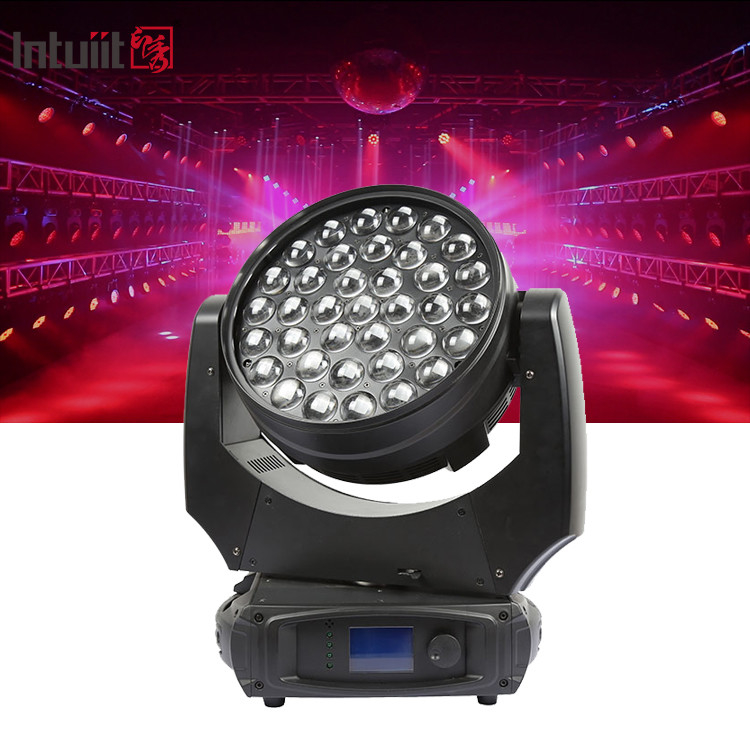 37x10W RGBW 4in1 Led Wash Stage Lighting DMX Professionale DJ Luci 370W Zoom Testa mobile per la festa