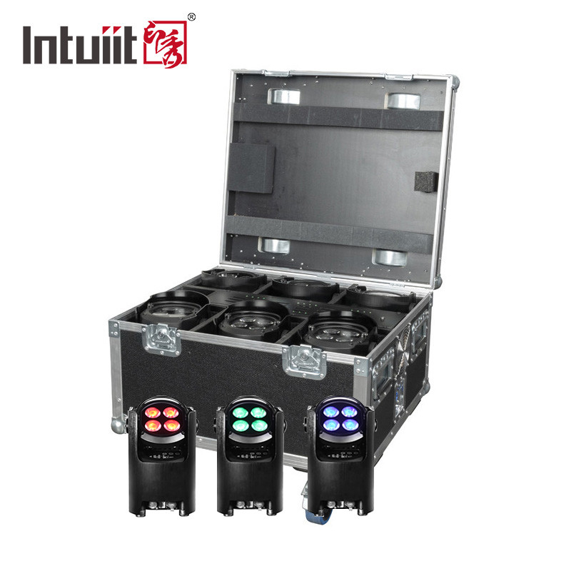 4x12W RGBW Led Par Stage Light Battery Uplight Uplight Wireless Per il matrimonio di DJ