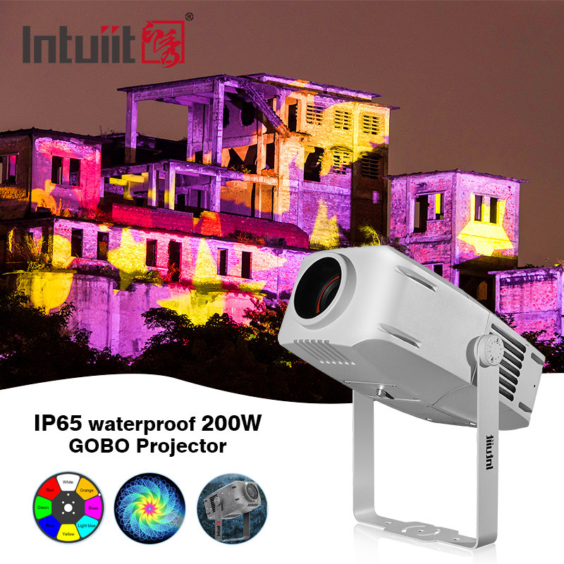 200W Professionale Esterno impermeabile IP65 LED Rotario Gobo Logo Pubblicità Rotatore Proiettore proiezione illuminazione