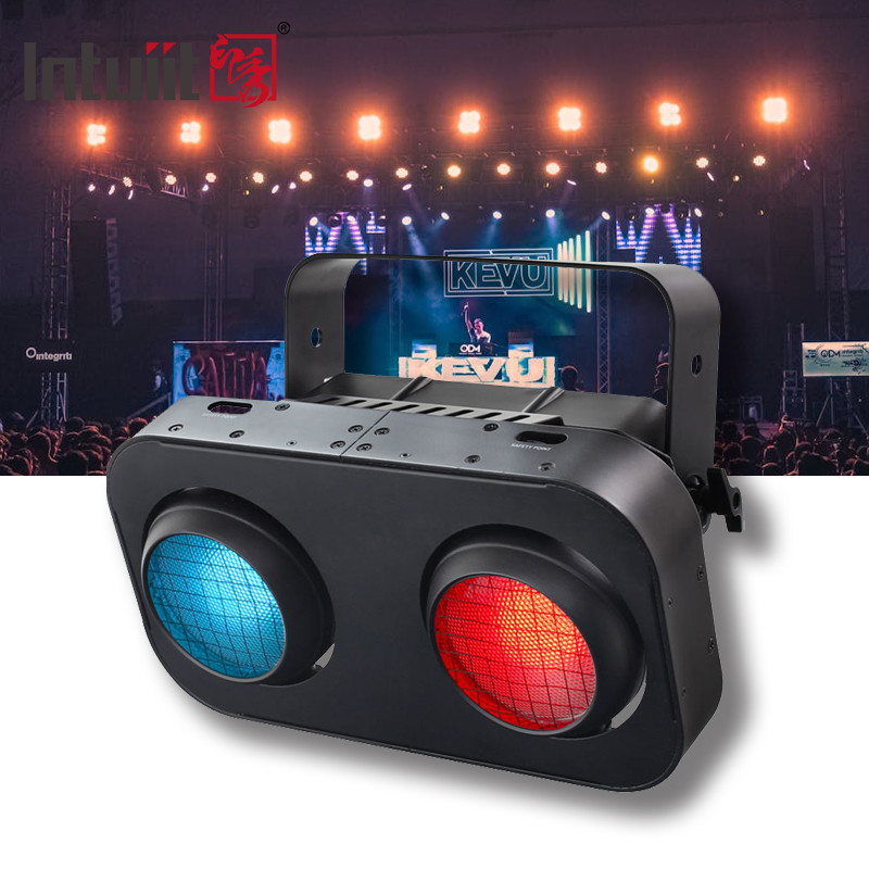 2 Occhi Ambraro Bianco Caldo / RGB Cob Par Blinder 2x90w Lampada per il pubblico Led Stage Blinder Light
