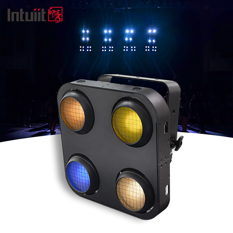 Ip65 4x90w Amber+Bianco caldo RGB Led Cob Audience Blinder Light Esterno impermeabile 4 occhi