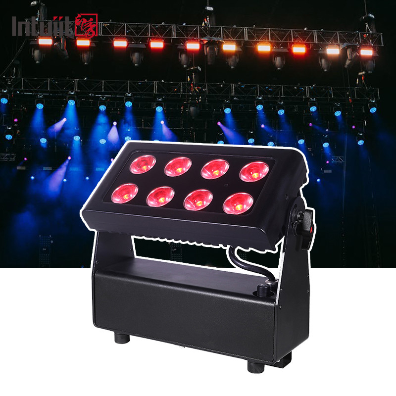 8x15w RGBW DMX512 IP65 DJ impermeabile Wedding Stage City Color Wall Washer Outdoor Flood LED Wash Light