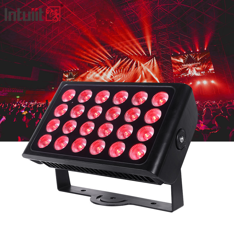 24PCS 10w Acque resistenti Led Wall Washer Light Alta potenza LED Flood Light RGBW LED City Color Light