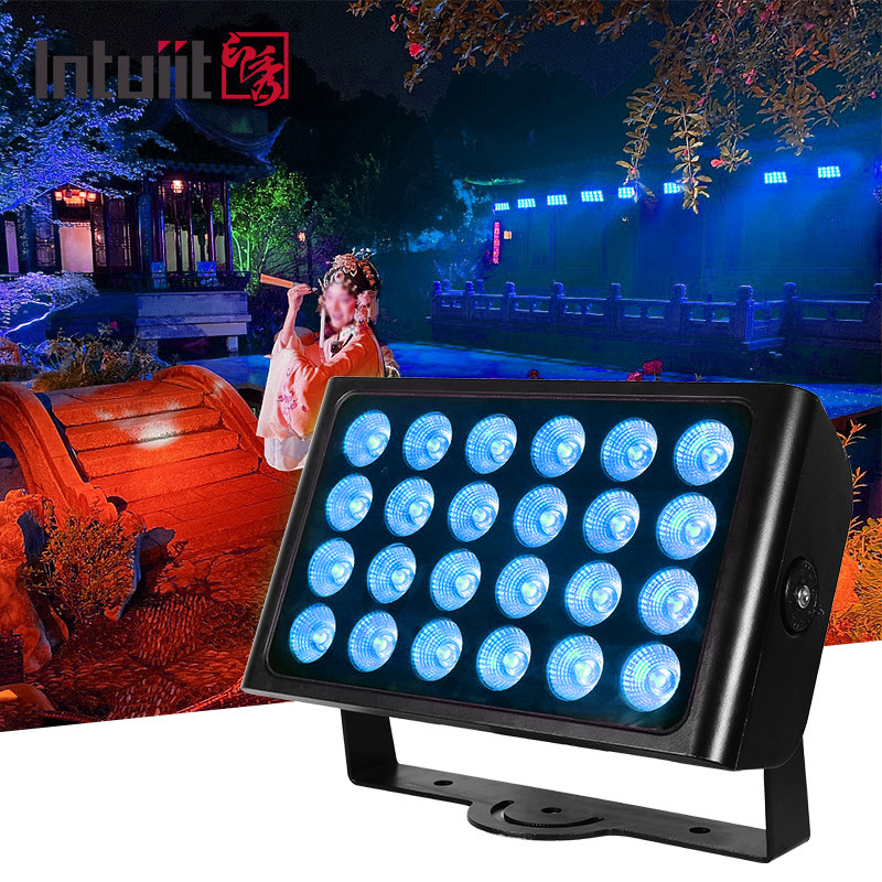 IP65 City Color DMX512 24x10w RGBW Outdoor Led Wall Washer Flood Light