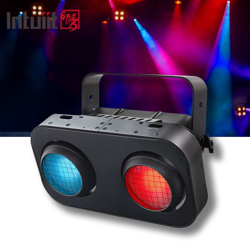 Luce per il pubblico di palcoscenico a 2 occhi RGBW 4in1 led cob blinder 200W per Disco Stage Lights