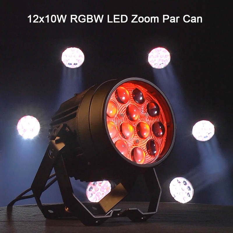 12x10W RGBW 4in1 LED Par Light Lampade da palcoscenico per prestazioni ed effetti di illuminazione