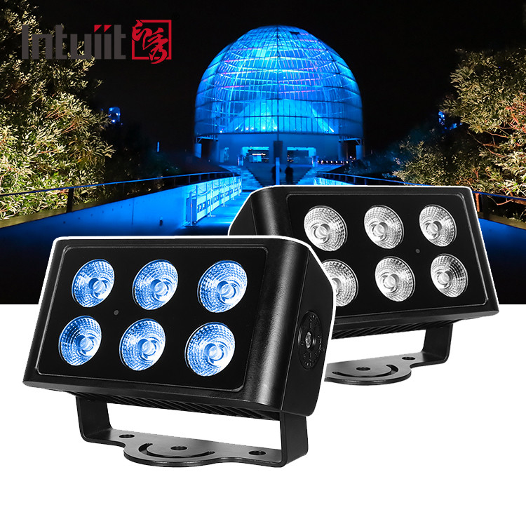 6x5W 4in1 RGBW LED DMX Lampade da parete IP65 all'aperto LED luce a colori di città Stage Performance DJ Party Light