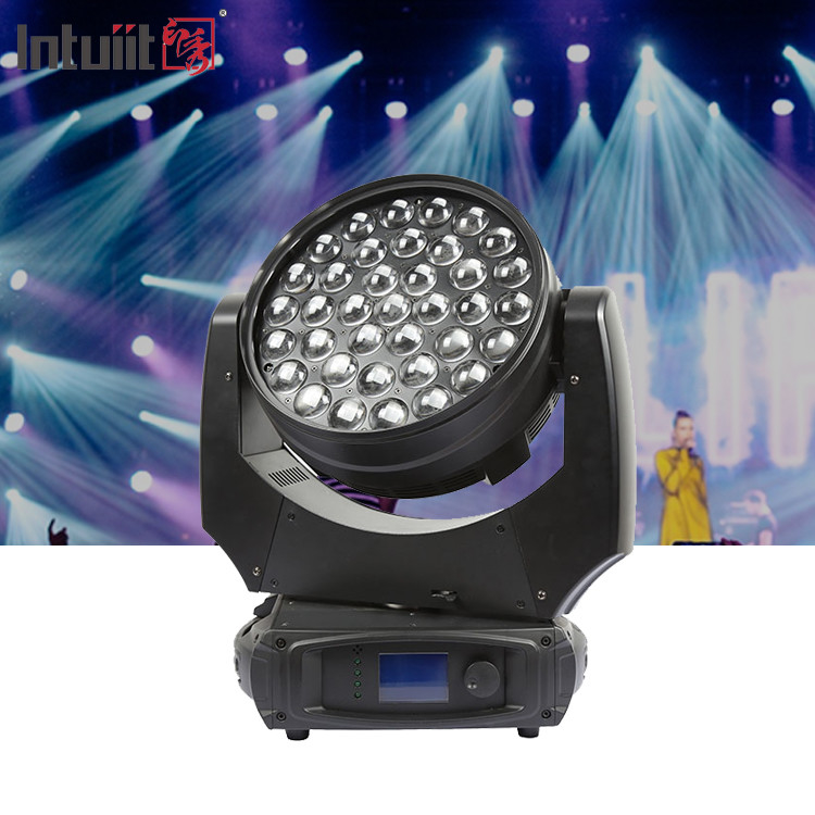 Led wash 37pcs 10w rgbw zoom 37x10 led moving head zoom wash moving head dj discoteca evento illuminazione palcoscenico
