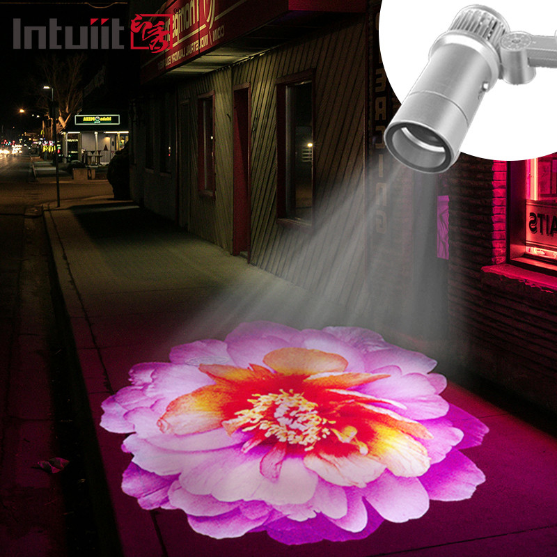 Custom Led HD 60W Gobo Logo Projector Indoor Outdoor Ip65 impermeabile Rotante Pubblicità Immagine Proiezione Luce Per Matrimonio A Pavimento