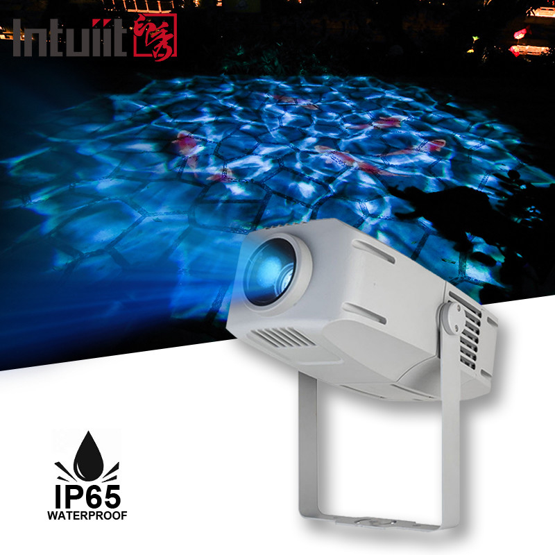 Proiettore di logo a LED all'aperto impermeabile a 400W Luce IP65 Per proiezione del paesaggio Gobo Oceano Ondata d'acqua Blu Effetto ondulazione dinamica