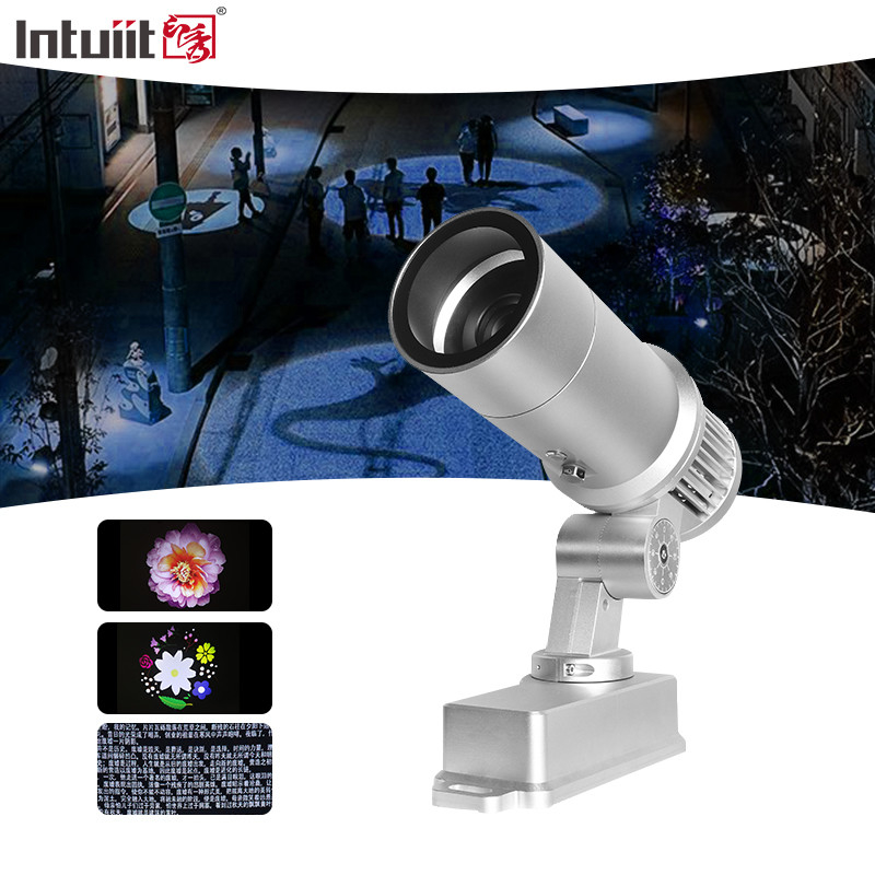 60W Logo personalizzato Gobo proiettore luci pubblicitarie LED segno Proiezione murale Lampada esterna impermeabile IP65 HD