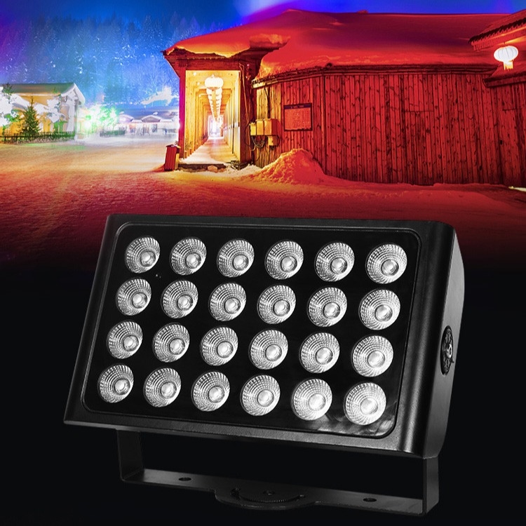 24x10w 4in1 Rgbw Led Outdoor Wall Washer Lampade d'inondazione Giardino Festa di nozze Dj Stage Light
