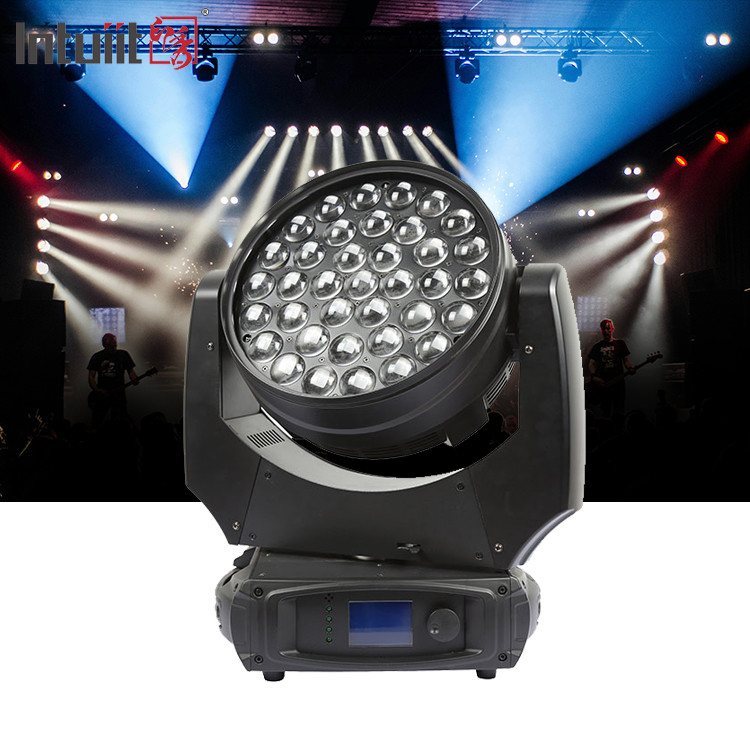 LED Wash 37x10W Zoom Stage Lighting DMX Beam Wash Moving Head Lights