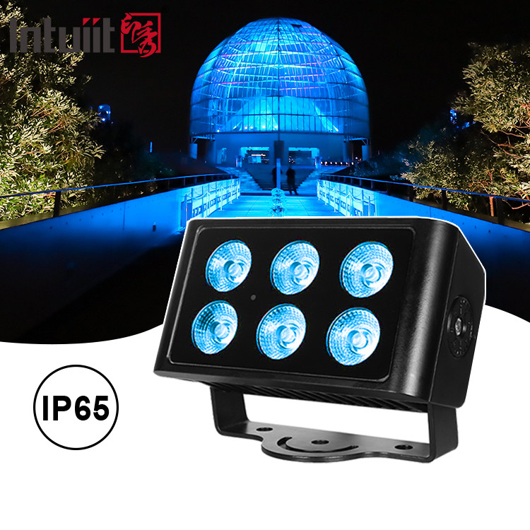 6x5W 4in1 RGBW LED DMX Lampade da parete IP65 all'aperto LED luce a colori di città Stage Performance DJ Party Light