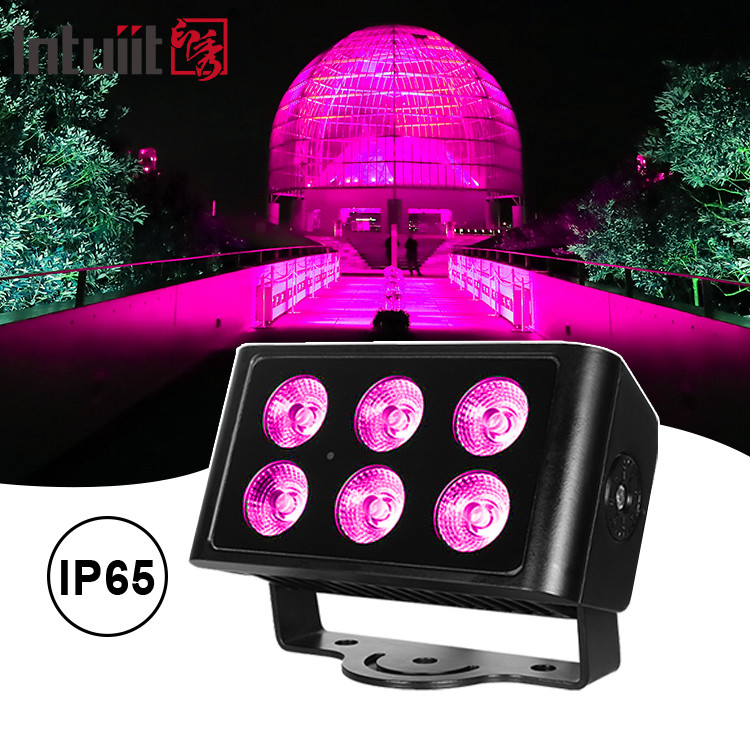 6x5W Led Rgbw 4in1 impermeabile Ip65 City Color Wall Washer Led Wash Flood Light