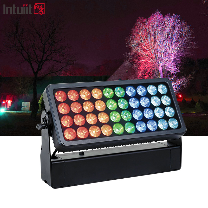 DJ all'aperto Event Blinder illuminazione IP65 Citycolor Fissure di lavaggio a parete Stage 40X10W RGBW 4 in 1 LED Wall Washer City Color Light