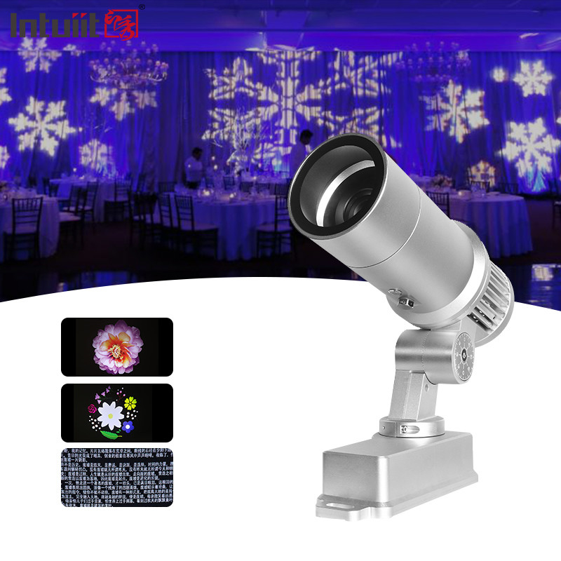 60W GOBO Logo Projector Light Projector Lampada per negozio Matrimonio Ristorante Natale Evento Pubblicità Segni di utilizzo esterno