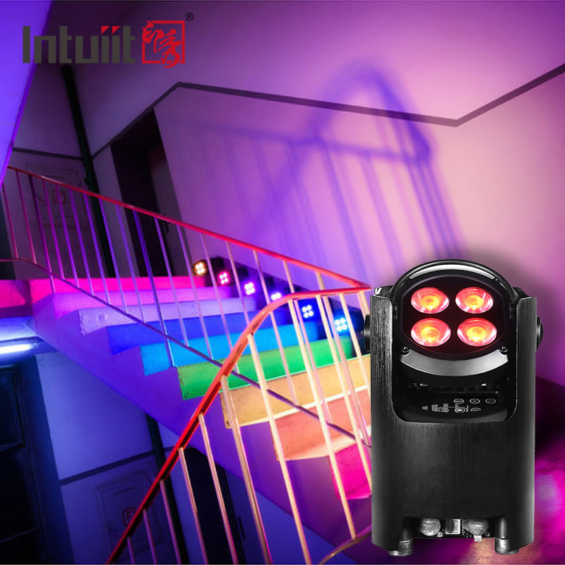 4*12W 4-in-1 RGBW Dj Wedding Battery Powered LED Uplight WIFI Disco wireless Luci da palco