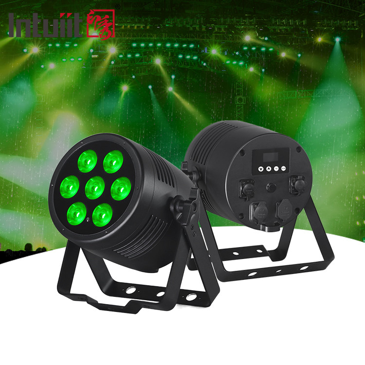 DMX senza fili impermeabile esterno 7x20W RGBWA UV 6in1 IP65 LED Par Light Uplight Esterno