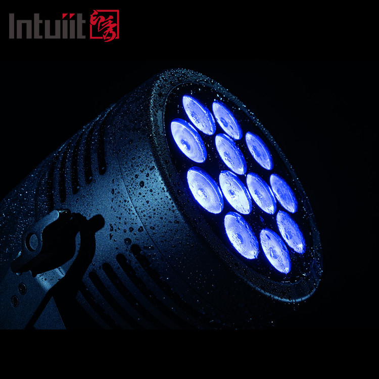 IP65 Acque resistenti all'aria aperta DJ Stage Light 12x20W RGBWA UV 6in1 Aluminum LED Par Noiseless Disco Wash Effect con DMX512
