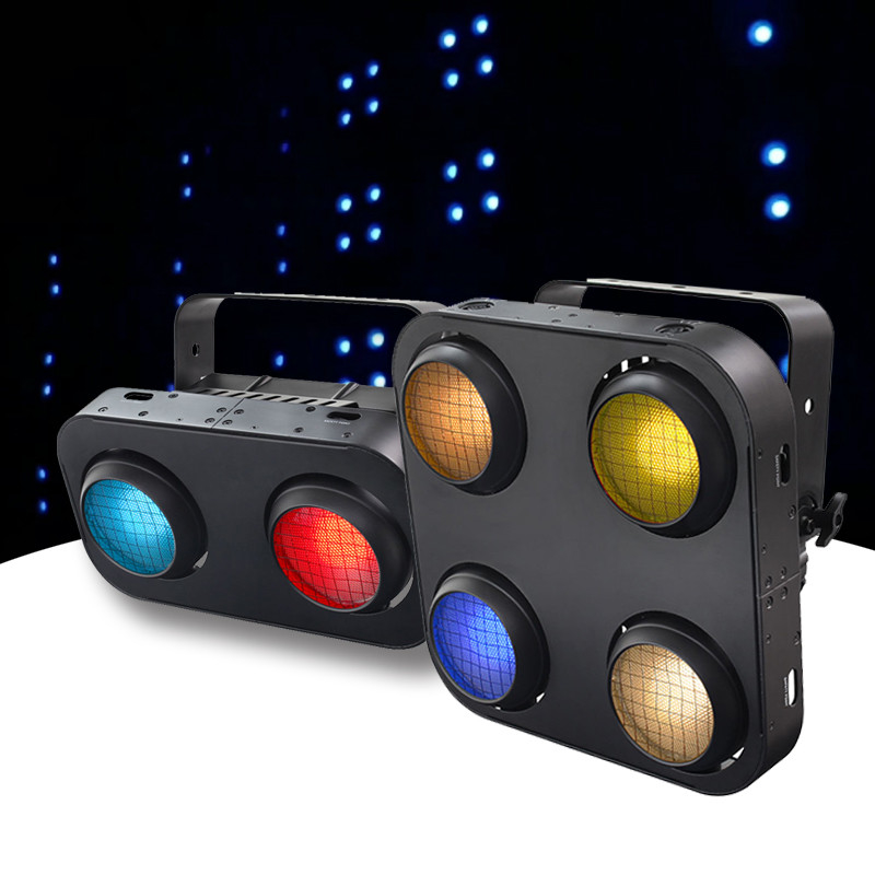 200W Cob LED Par Can Stage Light Bianco caldo o RGB 2 occhi LED Blinder Light DMX Audience Lights