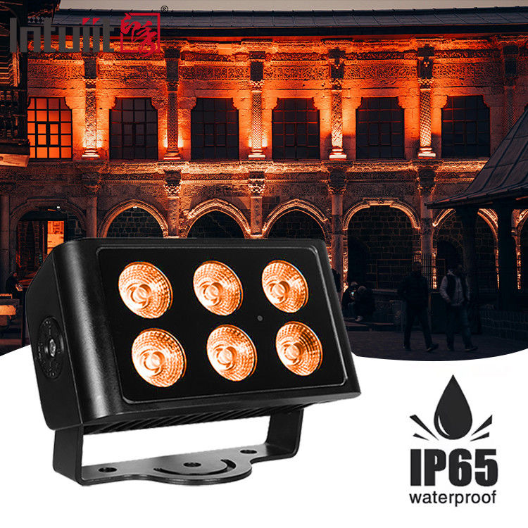 DMX512 6x5W RGBW 4in1 IP65 DJ impermeabile Wedding Stage City Wall Washer Outdoor LED Wash Flood Light
