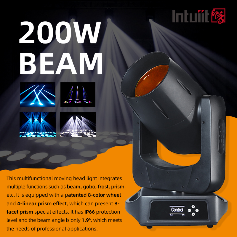 200W LED Moving Head Ip66 Outdoor Beam Ignifuga Dj Event Concerto Moving Head Stage Light