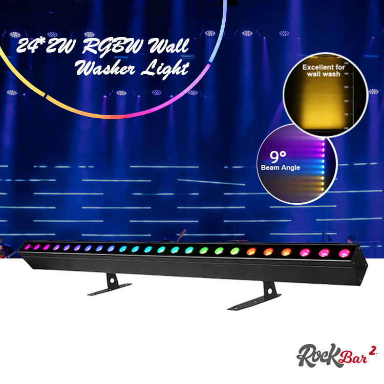 Wash Light IP20 DMX512 Soluzione Musicale Intelligente Avanzata 24*2W RGBW LED Luci Barra Lineare Wall Washer