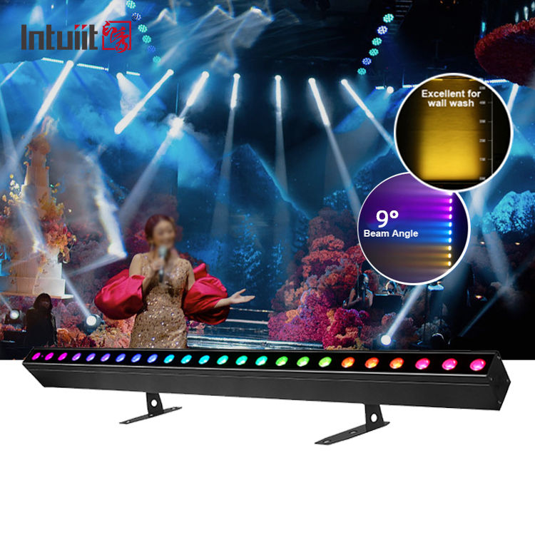 24*2W RGBW LED Lampada da lavaggio da parete Effetto illuminazione sul palco Con telecomando DMX per festa di concerto KTV Lampada da lavaggio da parete