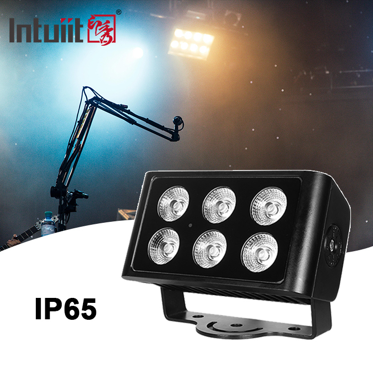 6x5W Indoor IP65 Square DMX RGBW LED Flood Light For Building Facade LED Wall Washer Floodlight