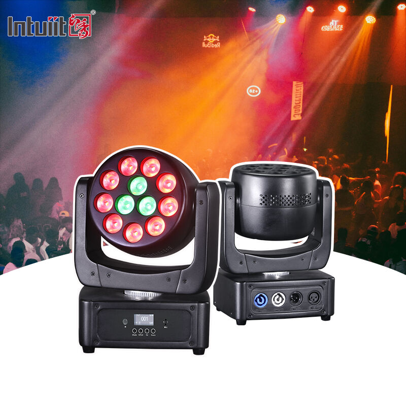Illuminazione del palco Equipaggiamento DJ Evento professionale 12*8W RGBW 4in1 Wash Mini LED Moving Head Beam Light