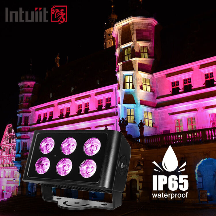 LED Outdoor 6x5W RGBW 4in1 Wash City Color Lights DMX512/Auto Control per DJ Disco Party Club