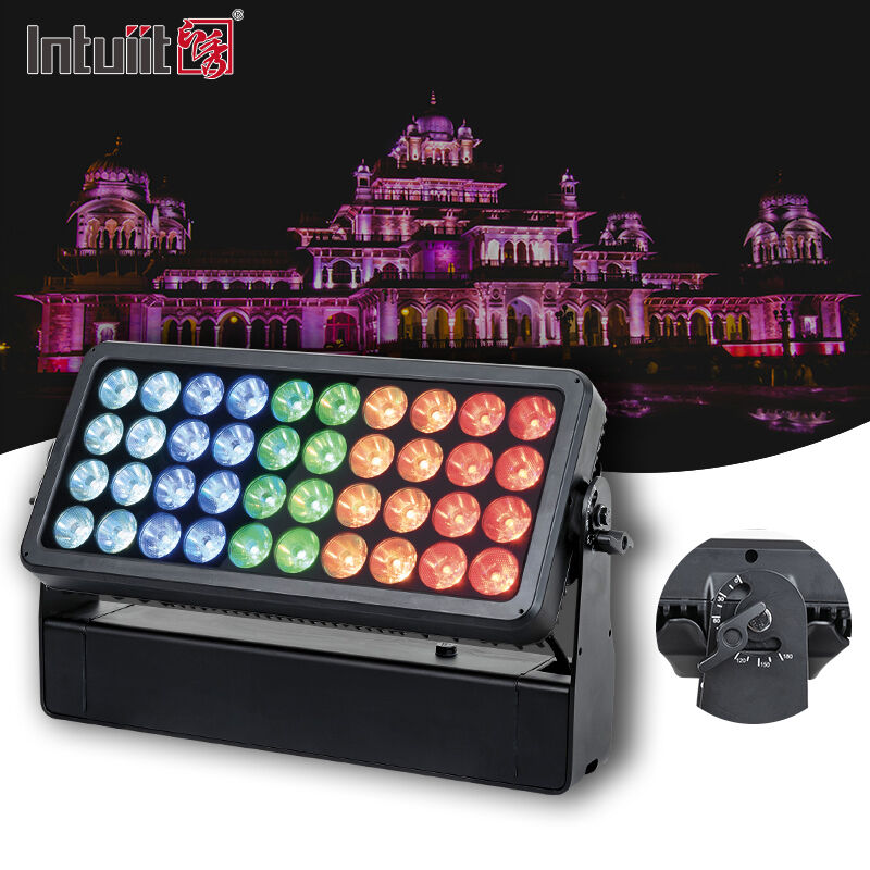 LED 40X10W RGBW 4 in 1 Parete esterno impermeabile Parete lavastoviglie Paesaggio Lampada a LED Parete lavastoviglie Spotlight Proiettore