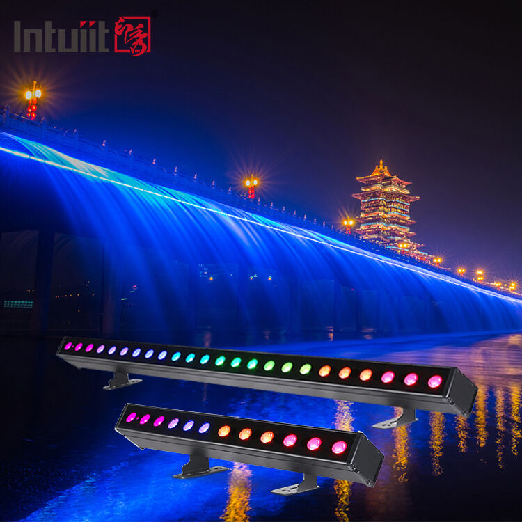 Barra luminosa LED impermeabile per lavaggio 12/24x2W RGBW 4-in-1 IP65 Alluminio DMX512