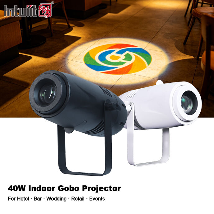 Proiettore pubblicitario LED 40W ad alta definizione CE RoHs Proiettore logo Gobo