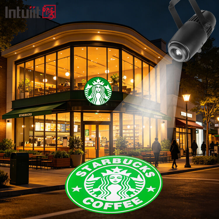 Proiettore di logo personalizzato Luce esterno Proiettore Gobo impermeabile 60W Luci pubblicitarie a LED per il marchio aziendale