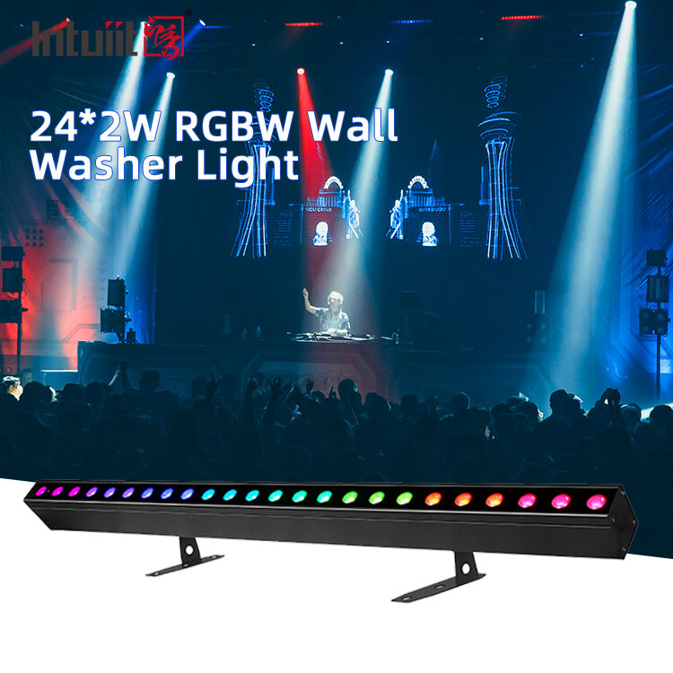 Luce LED per lavastoviglie per interni 24x2W RGBW DMX512 Sound Active Stage Bar Lighting IP20 Linear Wash Light per arredamento architettonico