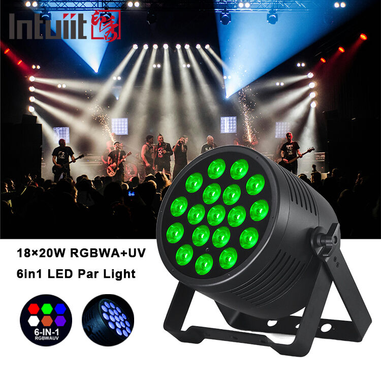 Luce per palcoscenico all'aperto IP65 impermeabile 18x20W LED Par RGBWA+UV 6 in 1 DMX512 Luce da lavaggio per festa di nozze